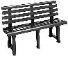 BANCO RESINA ANTRACITA ORCHIDEA 145X49X74 CM