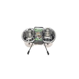 COMEDERO DOBLE INOXIDABLE 35X17 CM