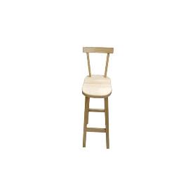 TABURETE CON RESPALDO MADERA 70/98 CM