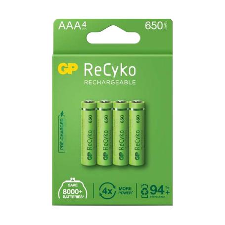 PILAS RECARGABLES RECYKO R03 650AAA