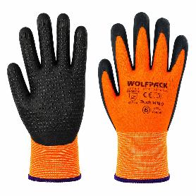 GUANTES NYLON CON PALMA EN FOAM Y PUNTOS NITRILO TOUCH 9 (PAR)