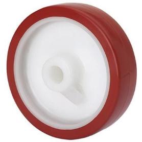 RUEDA POLR150-20-60 NUCLEO POLIAMIX BLANCO Y BANDA POLIUR.MARRON ROD