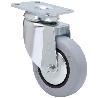 RUEDA GIRATORA PLACA 10BH100CP-PLGI POLIAMIX-GOMA GRIS EJE LISO