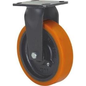 RUEDA FIJA  17GT150-HUB HIERRO-POLIUR.NARANJA EJE BOLAS