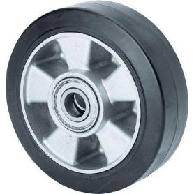RUEDA DEB160-20-60 NUCLEO ALUMINIO Y BANDA GOMA NEGRA ELASTICA BOLAS
