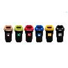 28 LTS EBERTOOLS CUBO CONTENEDOR SELECTIVO VIDRIO EKOBIN NEGRO-ARO VERDE