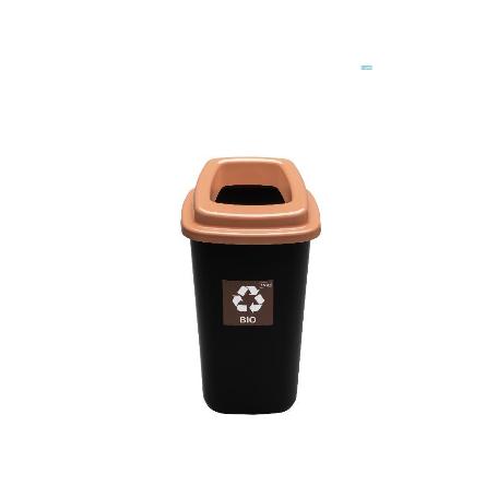 45 LTS EBERTOOLS CUBO CONTENEDOR SELECTIVO ORGANICO EKOBIN NEGRO-ARO MARRON