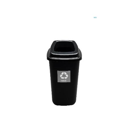 45 LTS EBERTOOLS CUBO CONTENEDOR SELECTIVO RESTOS EKOBIN NEGRO-ARO NEGRO