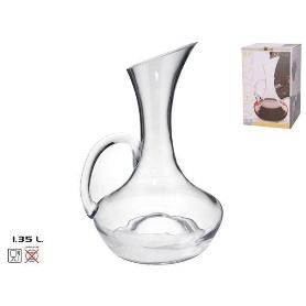 DECANTADOR AIREADOR DE VINO EN CRISTAL CON ASA 1,35 LTS MOD CAZORLA