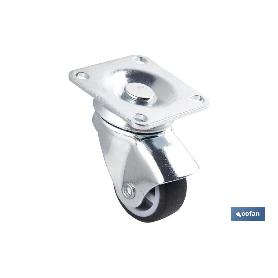 RUEDA GOMA/GRIS PLACA Ø30X18MM VENTA UNITARIA