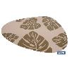 BAJOPLATO FORMA TRIANGULAR DE COLOR MARRON CLARO  ESTAMPADO  MEDIDA 45 X 36 CM   CAJA 6 UNID.
