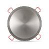 PAELLERA PULIDA  80CM. 40RACIO 4 ASAS