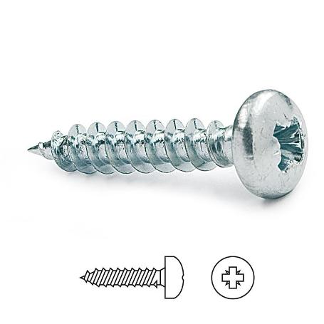 TORNILLO ROSCA MADERA CABEZA REDONDA POZ LARGO 40MM DIÁMETRO 4.5MM (CIENTOS 500)