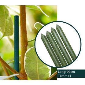 90 CMS TUTOR DE HIERRO FORRADO PLASTICO VERDE PARA PLANTAS DIAMETRO 16 MM