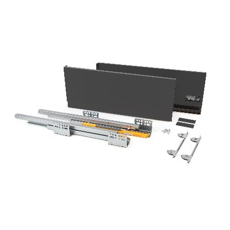 EMUCA CAJÓN EXTERIOR CONCEPT 30KG DE ALTURA 185MM, PROFUNDIDAD 450MM, ACERO, GRIS ANTRACITA