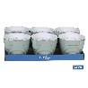 GRASERA COLADOR 500ML MODELO ALBAHACA VERDE AGUA 16.5X12X10CM   CAJA 6 UNID.