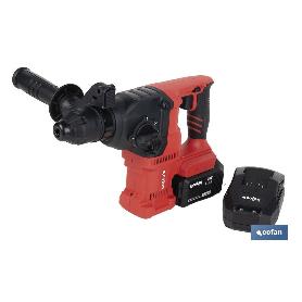 TALADRO MARTILLO PERFORADOR SDS-PLUS A BATERÍA LI-ION 20 V 1150 RPM