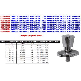 CABEZAL UNIVERSAL METALICO 3 PUNTAS 19/150 41004