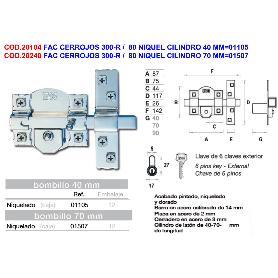 CERROJO FAC 300-R 80 NIQ 01105