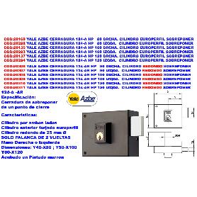 CERRADURA AZBE 124A 100 IZ HP