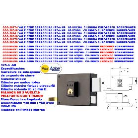 CERRADURA AZBE 125A 120 IZ HP