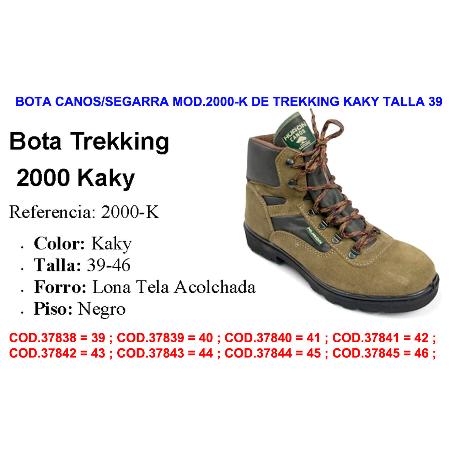 BOTA CAÑOS TREKKING 2000 KAKI N 46 CAÑOS
