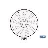 MANGO DE DUCHA REDONDO CROMADO CON 5 FUNCIONES 155 X 280 MM