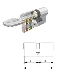 CILINDRO TESA SEGURIDAD T60 /40X40  LATONADO