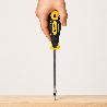DESTORNILLADOR MANGO BIMATERIAL BOCA ESTAMPADA 6X150 MM. DESTORNILLADOR PLANO, CROMO VANADIO,