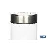 FRASCO BOROSILICATO+ACERO MODELO CICER 1000 ML 18.5 X 10 CM