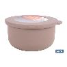 SET DE 3 RECIPIENTES REDONDOS CON TAPA 100 ML, 250 ML, 500 ML