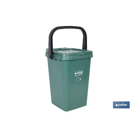 CONTENEDOR VERDE PARA VIDRIO  25L.