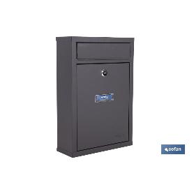 BUZÓN CORREO EXTERIOR NEGRO MODELO LETTER 320X215X85MM