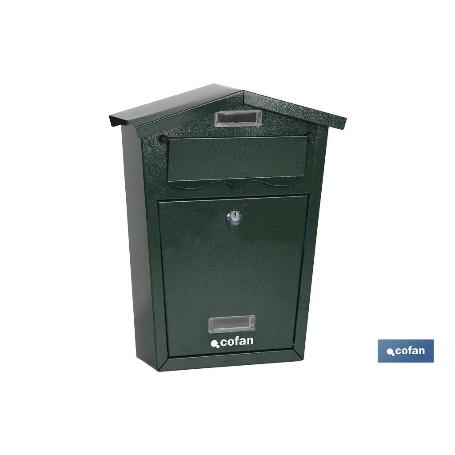 BUZÓN CORREO EXTERIOR VERDE MODELO LETTER 320X215X85MM