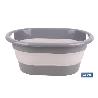 BARREÑO PLEGABLE GRIS/BLANCO 18 L