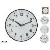 RELOJ DE PARED Y COCINA 3D FIRMYN DIAMETRO 20 CMS FONDO BLANCO ARO NEGRO