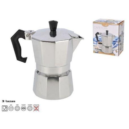 3 TAZAS CAFETERA ALUMINIO EXPRES 150 ML APTA PARA GAS,VITRO,ELECTRICA,INDUCCION