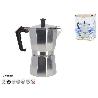 6 TAZAS CAFETERA ALUMINIO EXPRES 300 ML APTA PARA GAS,VITRO,INDUCCION,ELECTRICIDAD