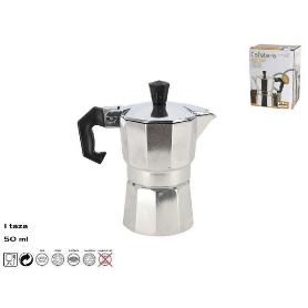 1 TAZA CAFETERA ALUMINIO CLASICA ITALIANA 50 ML PARA GAS,VITRO,ELECTRIC,HALOGENA