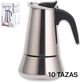10 TAZAS CAFETERA EXPRES ACERO INOX PARA INDUCCION CUPERINOX