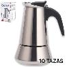 10 TAZAS CAFETERA EXPRES ACERO INOX PARA INDUCCION CUPERINOX