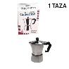 1 TAZA CAFETERA ALUMINIO ITALIANA CLASICA SERIE VERDE