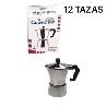 12 TAZAS CAFETERA ITALIANA CLASICA ALUMINIO CUPERINOX SERIE VERDE