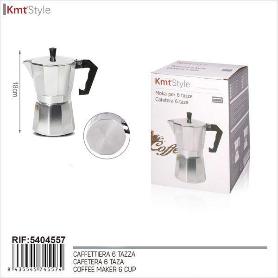 6 TAZAS CAFETERA ALUMINIO ITALIANA CLASICA KMTSTYLE