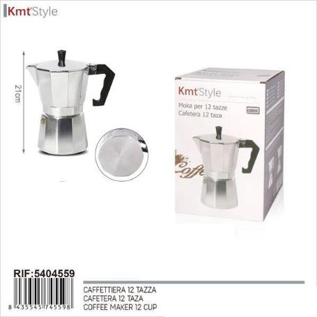 12 TAZAS CAFETERA ALUMINIO EXPRES ITALIANA CLASICA KMTSTYLE