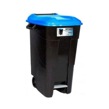 CONTENEDOR DE RESIDUOS CON PEDAL 120 L TAYG ACABADO AZUL ACABADO AZUL