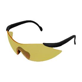 GAFAS PROTECCION EN166 PATILLAS AJUSTABLES LENTES AMBAR, PUENTE ENGOMADO, HOMOLOGADAS EN166
