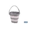 CUBO PLEGABLE COLOR GRIS/BLANCO 11 L