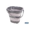 CUBO PLEGABLE COLOR GRIS/BLANCO 11 L