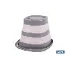 CUBO PLEGABLE COLOR GRIS/BLANCO 11 L